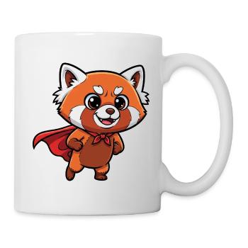 Superheldenkätzchen Design - Tasse - Weiß - Rechts