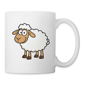 Niedlicher Schaf-Design für Kinder - Tasse - Weiß - Rechts