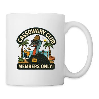 Australia Beach Cassowary Club Members Only  - Mug - white - Right
