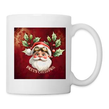 Christmas Elf with Vintage Glasses - Mug - white - Right