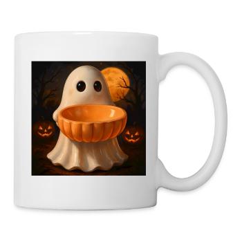 Grusel Halloween Geist Geschenk - Tasse - Weiß - Rechts