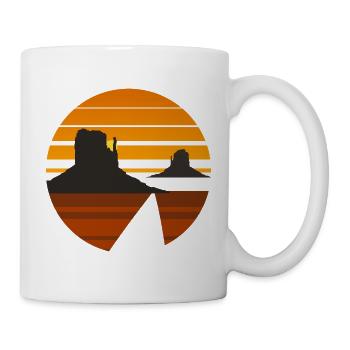 Desert Sunset Silhouette Design - Mug - white - Right