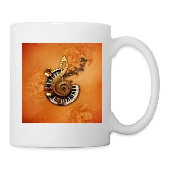 Abstract Musical Style with Florals - Mug - white - Right