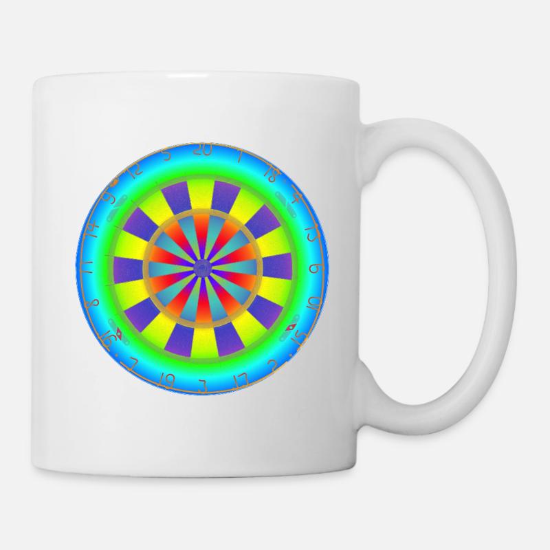 Dartboard Rainbow - Tasse - Weiß