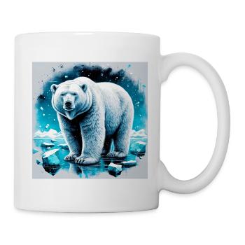 ours blanc - Mug blanc - blanc - Droite