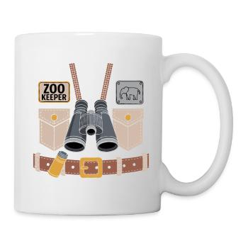Zoowärter Fernglas T-Shirt Design - Tasse - Weiß - Rechts