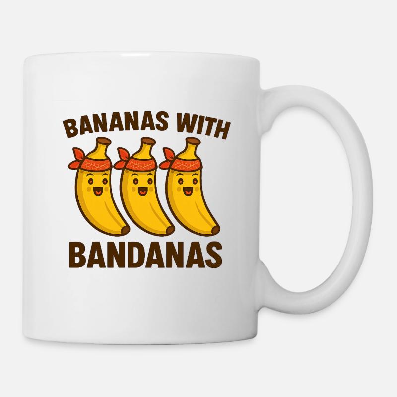 Bananes avec bandanas - Mug blanc - blanc