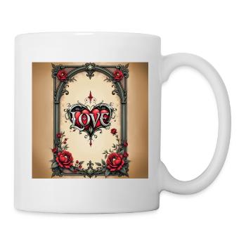 Love Body Art im Gothic Style - Tasse - Weiß - Rechts