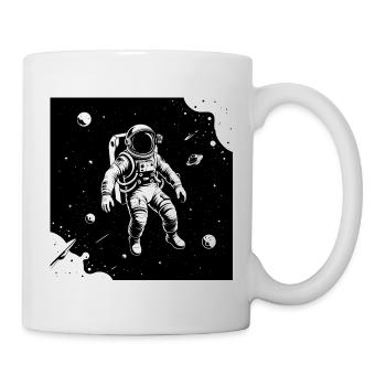 Weltraum-Astronaut im Mondhimmel - Tasse - Weiß - Rechts
