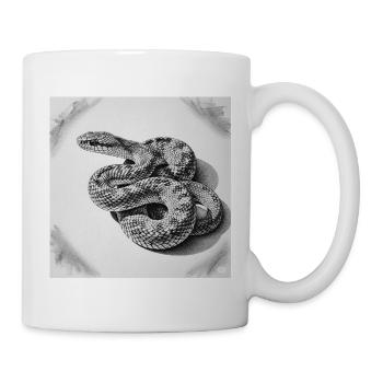 Black and White Scale Snake - Mug - white - Right