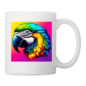 Papagei - Tasse - Weiß - Rechts
