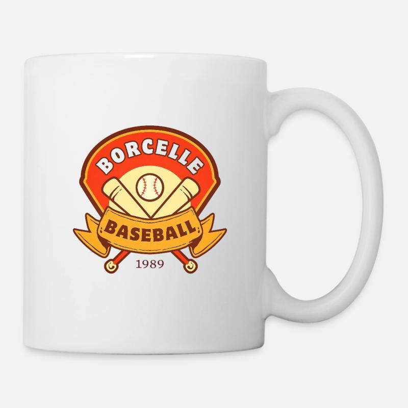 Emblème de baseball Borcelle vintage - Mug blanc - blanc