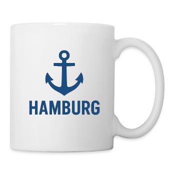 Hamburg with anchor - Mug - white - Right