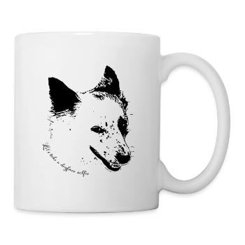 Hundegesicht-Selfie - Tasse - Weiß - Rechts