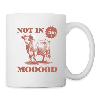 Humorous Cow with the Text Not in the Mooood - Mug - white - Right