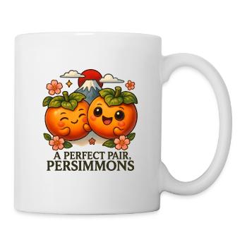 Japanese A Perfect Pair Persimmons Mount Fuji - Mug - white - Right
