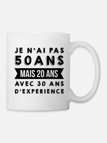 Top mit 50 Jahren - Tasse - Weiß