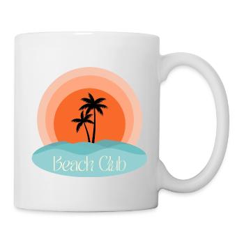 Club de plage Coucher de soleil - Mug blanc - blanc - Droite