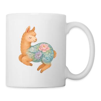 Yakuza Lama – Süße Pastell-Tattoo-Kunst - Tasse - Weiß - Rechts