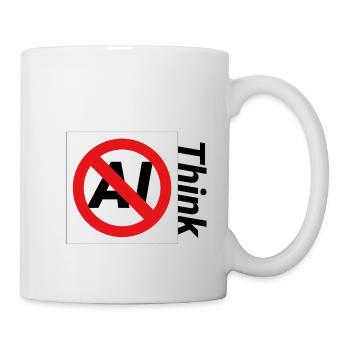 Illustration de texte interdite minimaliste - Mug blanc - blanc - Droite