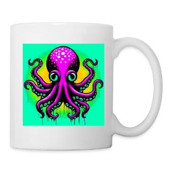 Pieuvre - Mug blanc - blanc - Droite