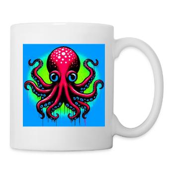 Pieuvre - Mug blanc - blanc - Droite
