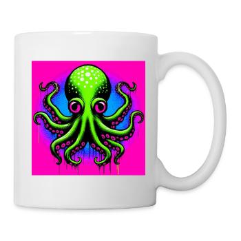 Pieuvre - Mug blanc - blanc - Droite