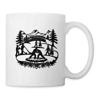 Schwingfest_1_black - Tasse - Weiß - Rechts