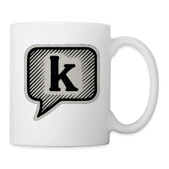 Funny Texting Introvert – K Speech Bubble - Mug - white - Right