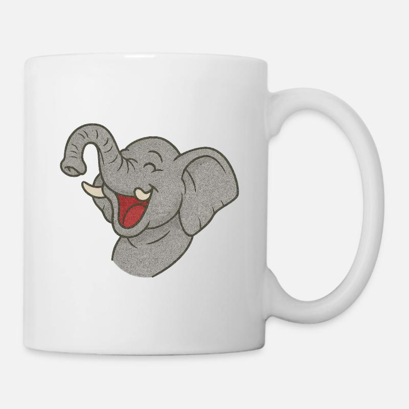 Elefand_der_lacht - Mug - white