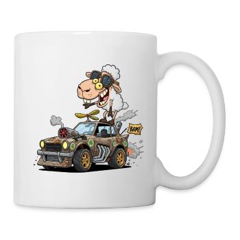 Whimsical Sheep Roaring  - Mug - white - Right
