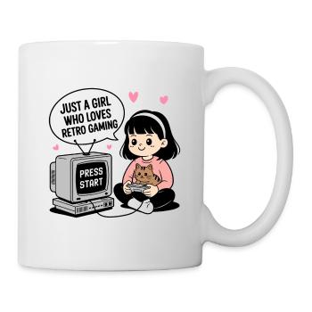 Just a Girl who loves Retro Gaming - Tasse - Weiß - Rechts