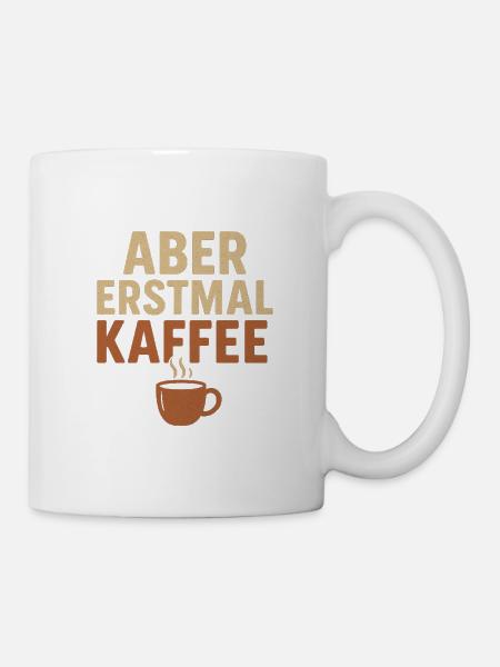 Motif de café amusant pour les lève-tôt - Mug blanc - blanc