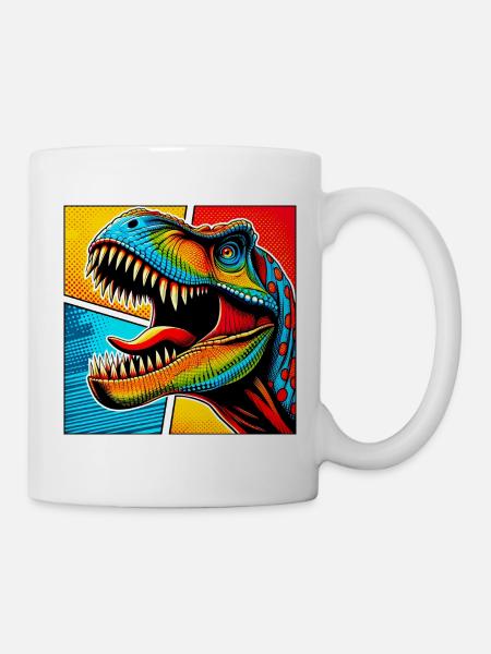 Dinosaurier - Tasse - Weiß