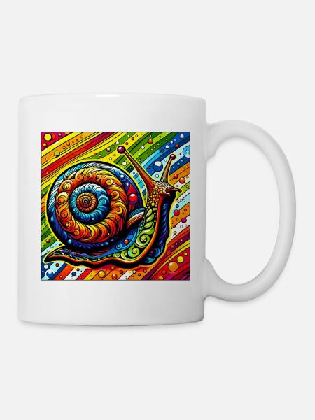 Schnecke - Tasse - Weiß