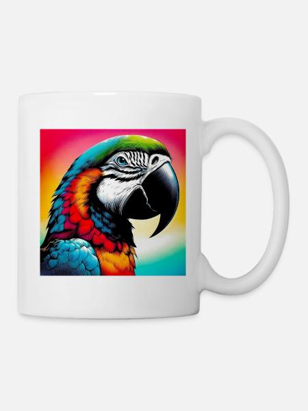 Papagei - Tasse - Weiß