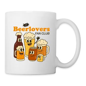 Bierliebhaber Karikatur Design - Tasse - Weiß - Rechts