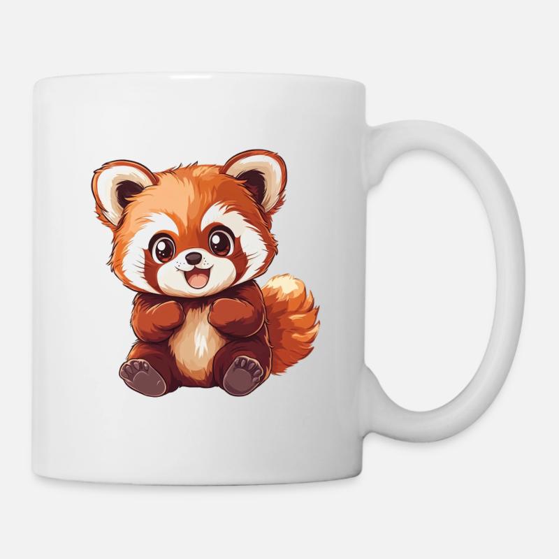 Süßer Baby Roter Panda Kleiner Panda - Tasse - Weiß