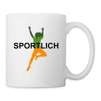 Vivid sporty woman illustration - Mug - white - Right
