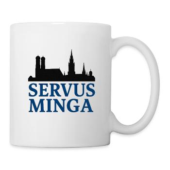 Servus Minga Silhouette Design - Mug blanc - blanc - Droite