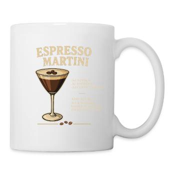 Espresso Martini Cocktail Illustration - Tasse - Weiß - Rechts
