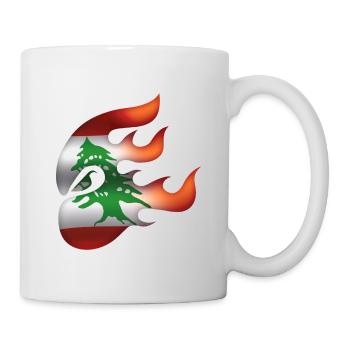 Flagge des Libanon - Libanon - Ninja - Tasse - Weiß - Rechts