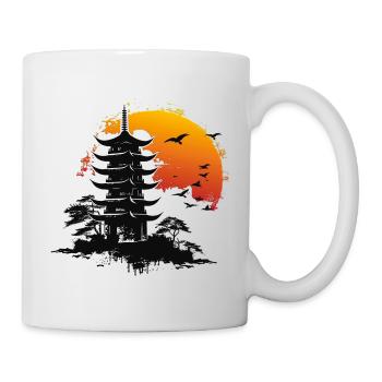 Pagoda Orange Japan - Mug - white - Right