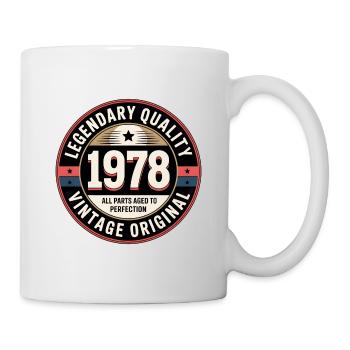 Retro Vintage 1978 Qualität Siegel - Tasse - Weiß - Rechts