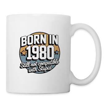 Born in 1980 Humor Design - Mug - white - Right
