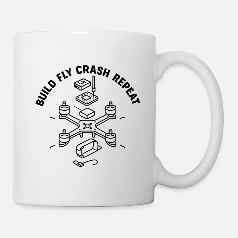 Conception de drones de construction d’aéronefs - Mug blanc - blanc