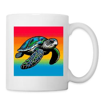 tortue - Mug blanc - blanc - Droite