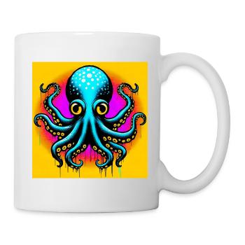 Pieuvre - Mug blanc - blanc - Droite