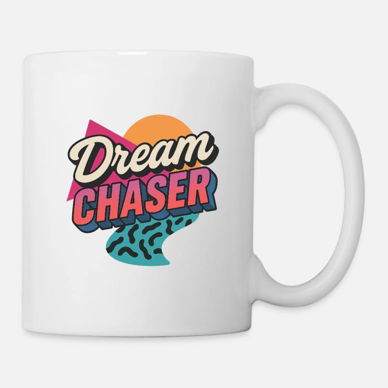 Retro 80er Inspired Dream Chaser Design - Tasse - Weiß