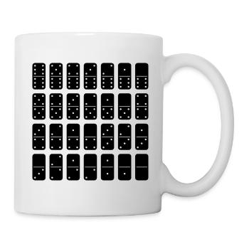Domino Steine - Tasse - Weiß - Rechts